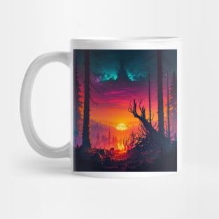 Vibrant Valheim Inspired Sunset Mug